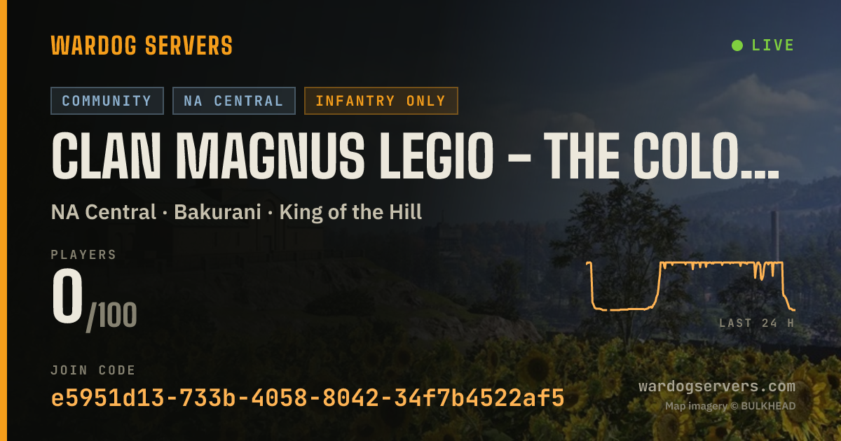 Live status banner for Clan Magnus Legio - THE COLOSSEUM - discord.gg/cml