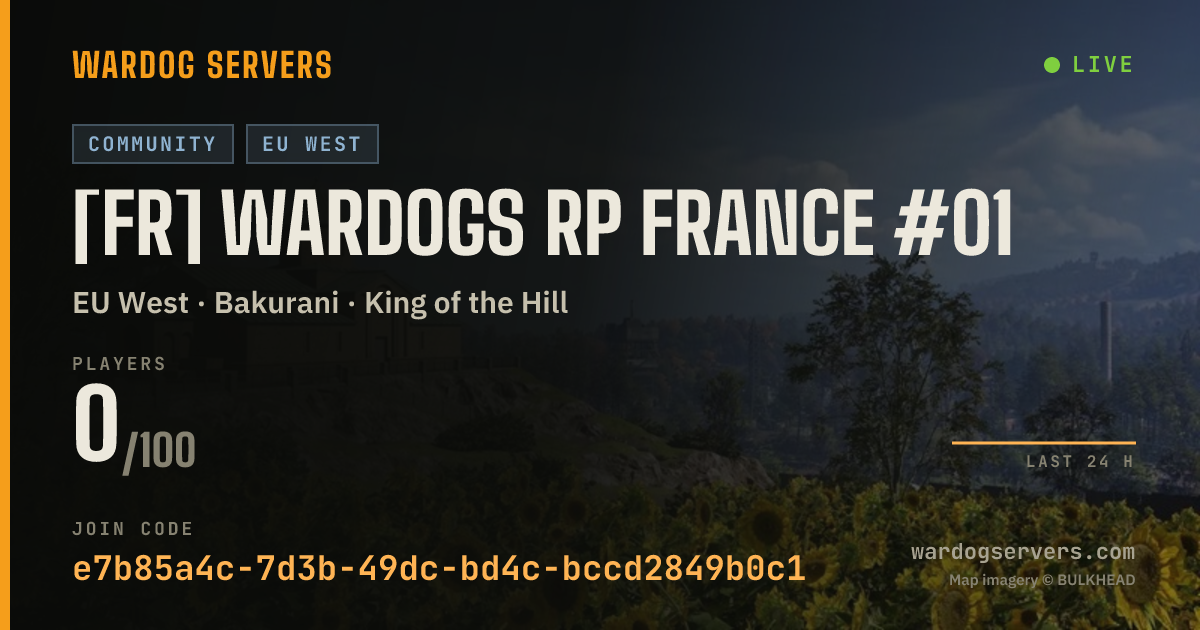 Live status banner for [FR] WARDOGS RP FRANCE #01