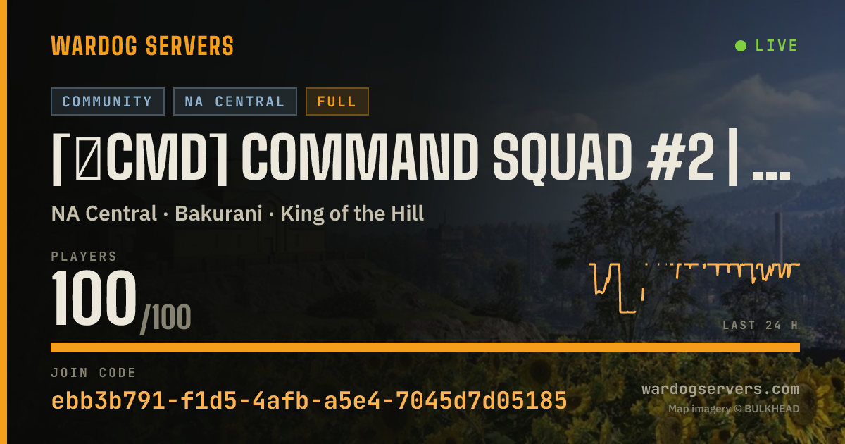Live status banner for [★CMD] Command Squad #2 | MAX LEVEL 85 | commandsquad.net