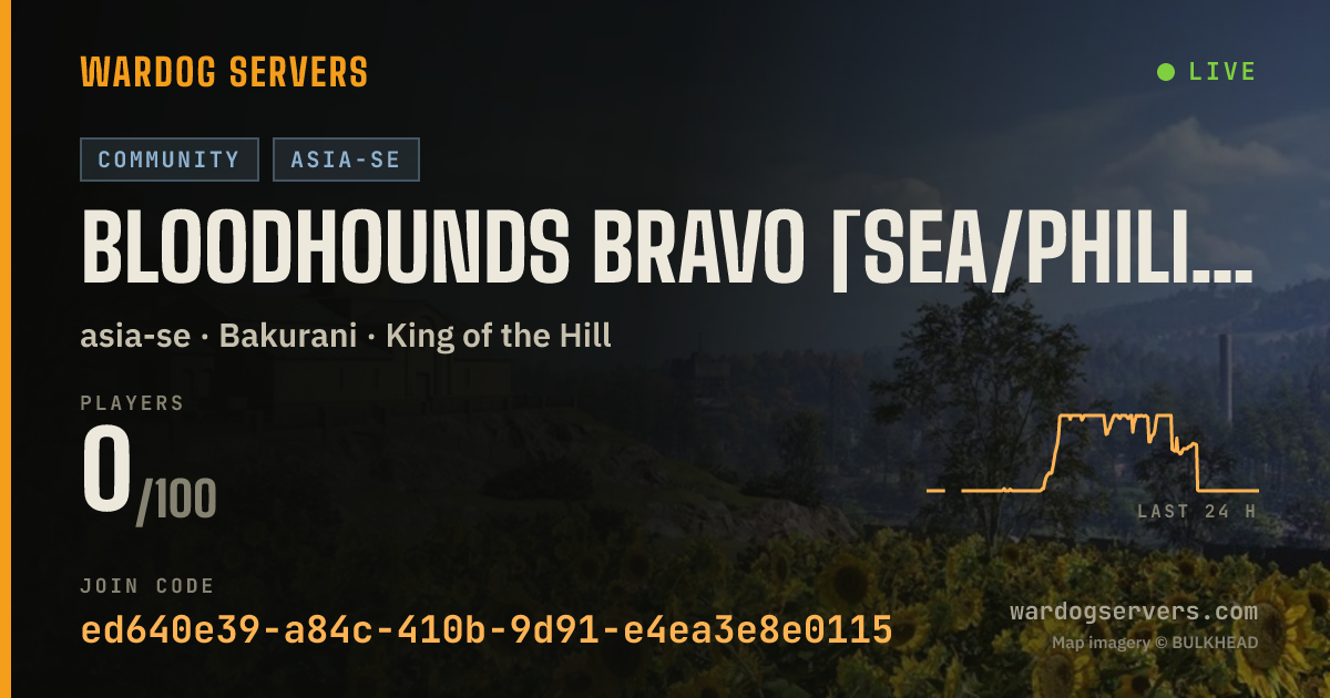 Live status banner for BLOODHOUNDS BRAVO [SEA/PHILIPPINES] dsc.gg/bhph