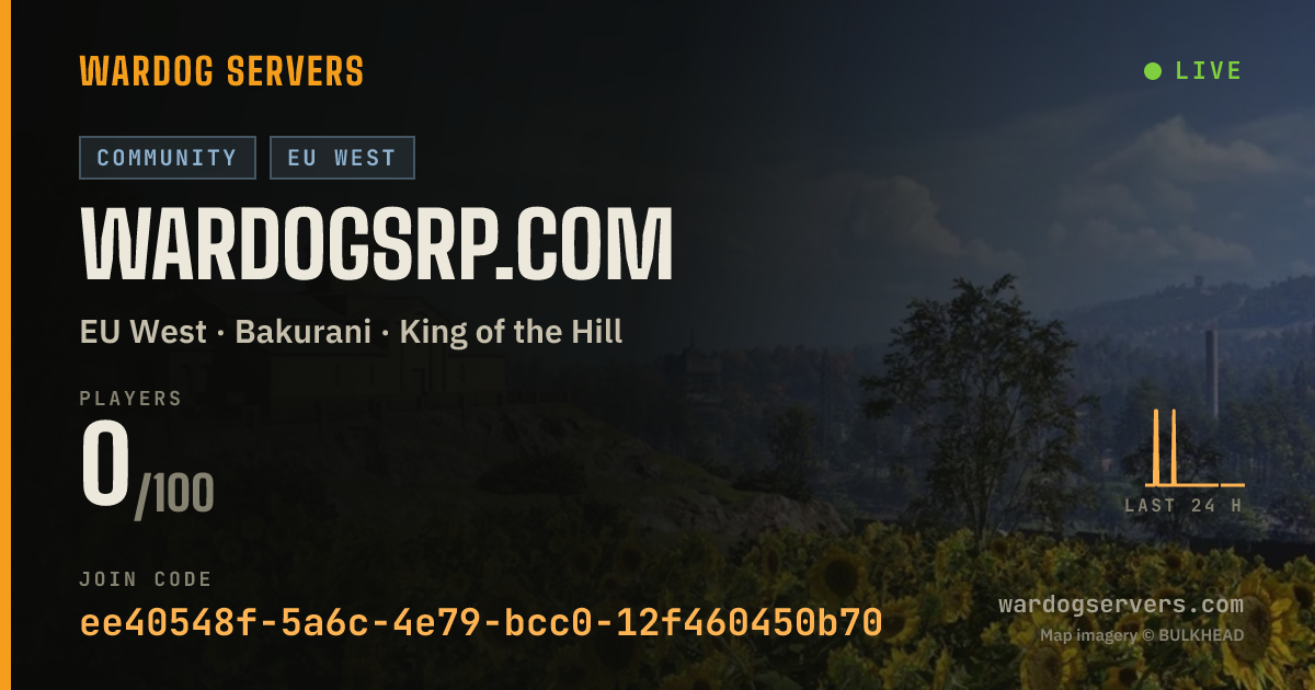 Live status banner for WarDogsRP.com