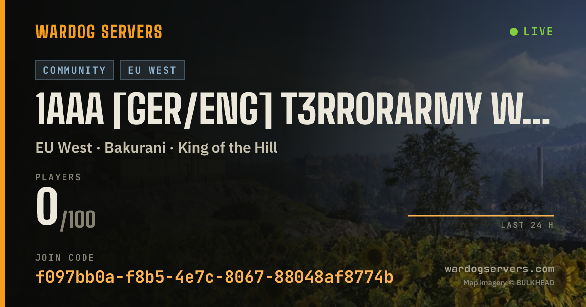 Live status banner for 1AAA [GER/ENG] T3rr0rArmy Wardogs