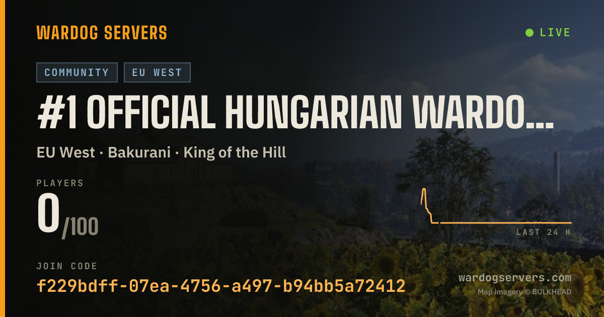Live status banner for #1 OFFICIAL HUNGARIAN WARDOGS SERVER [mikrofON]