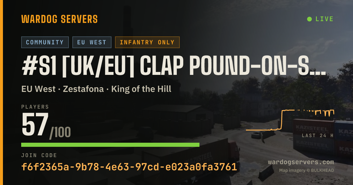 Live status banner for #S1 [UK/EU] Clap Pound-on-Sea | 50/50 | S1