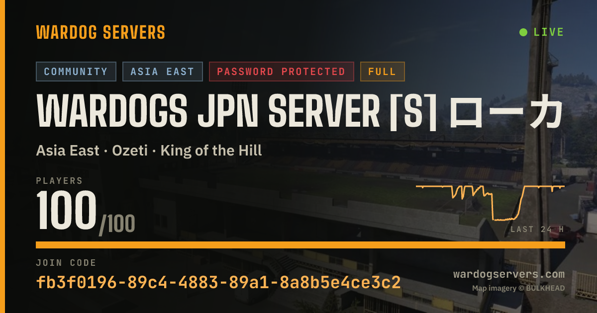 Live status banner for WARDOGS JPN SERVER [S] ローカルルールはDiscord要確認