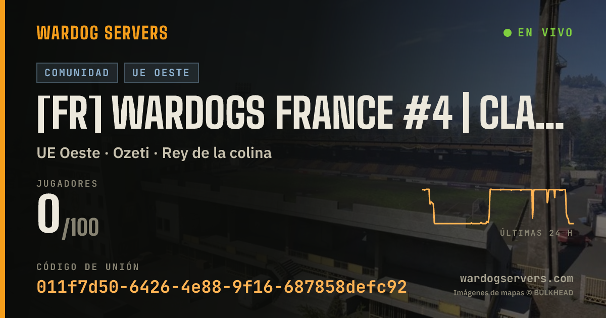 Banner de estado en vivo de [FR] WARDOGS FRANCE #4 | CLASSIQUE | discord.gg/wardogsfrance