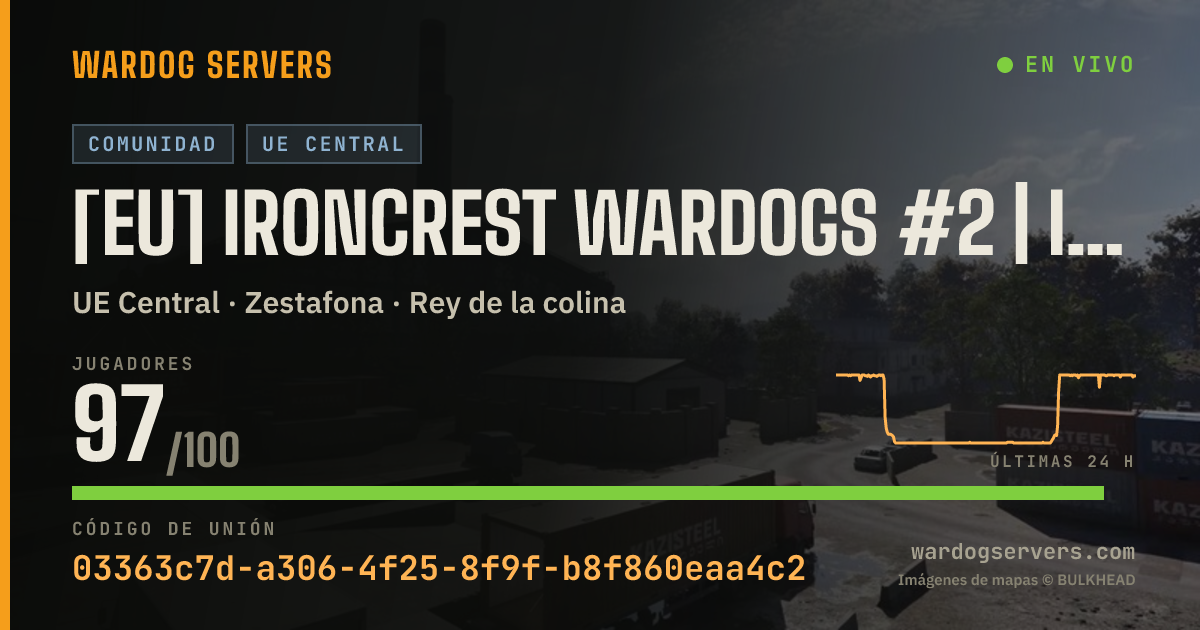 Banner de estado en vivo de [EU] Ironcrest Wardogs #2 | IRONCREST.GG | discord.gg/ironcrest