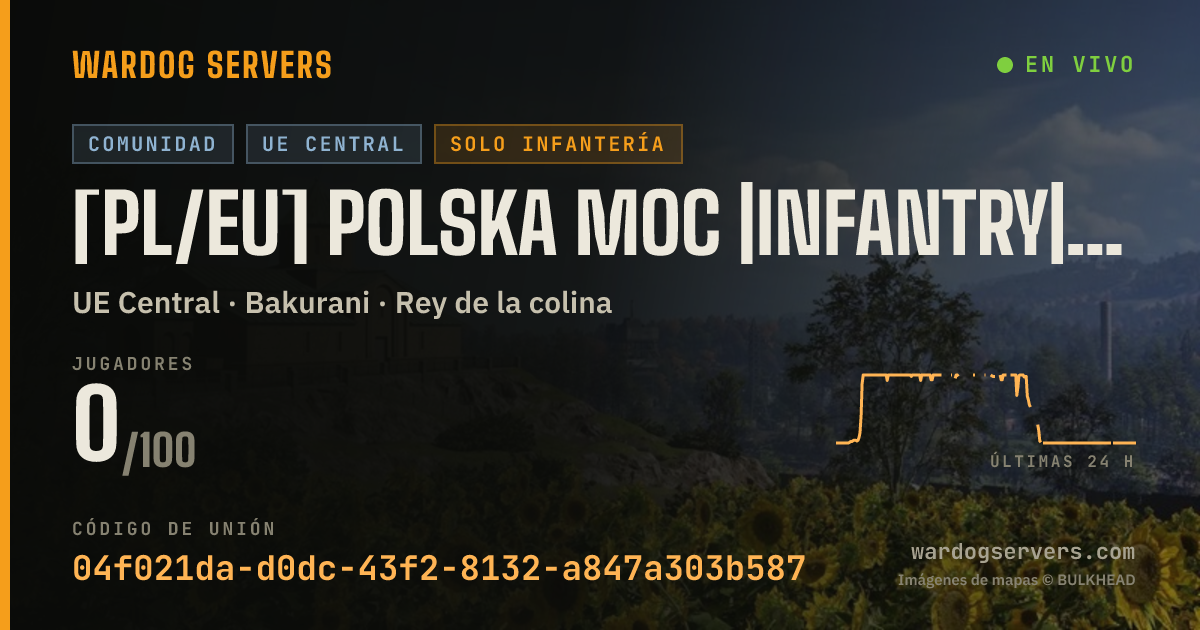 Banner de estado en vivo de [PL/EU] POLSKA MOC |INFANTRY| 50 vs 50 |discord.gg/polskamoc #2