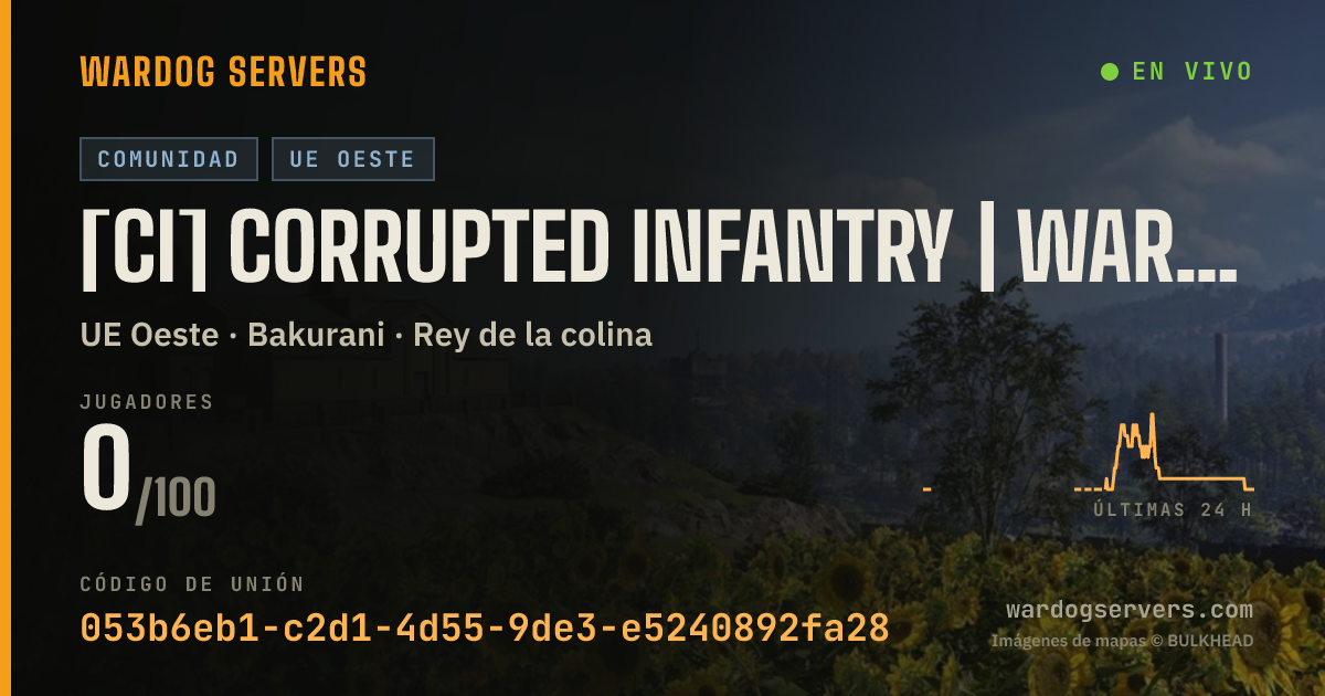 Banner de estado en vivo de [CI] Corrupted Infantry | WARDOGS | discord.gg/ci [EU/ENG]