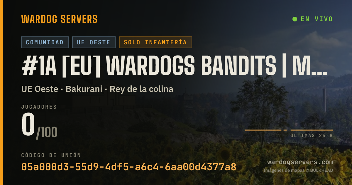 Banner de estado en vivo de #1A [EU] Wardogs Bandits | Moderated