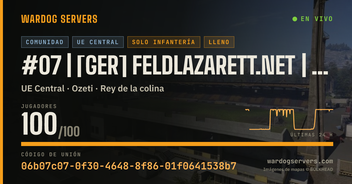 Banner de estado en vivo de #07 | [GER] Feldlazarett.net | 50v50 | Infantry Only | 72-89