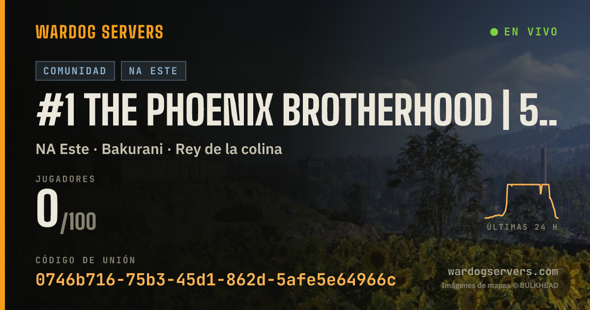 Banner de estado en vivo de #1 The Phoenix Brotherhood | 50v50