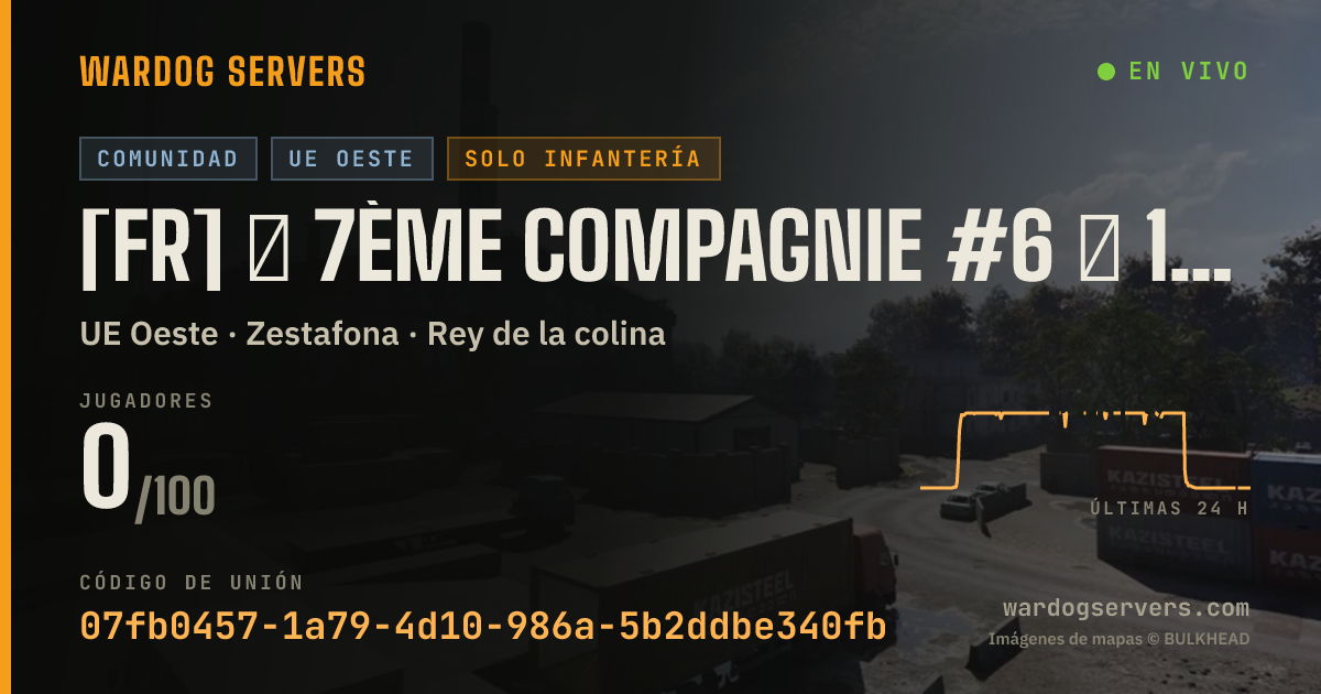 Banner de estado en vivo de [FR] ★ 7ème Compagnie #6 ★ 100% FR | Infanterie - discord.gg/7eC