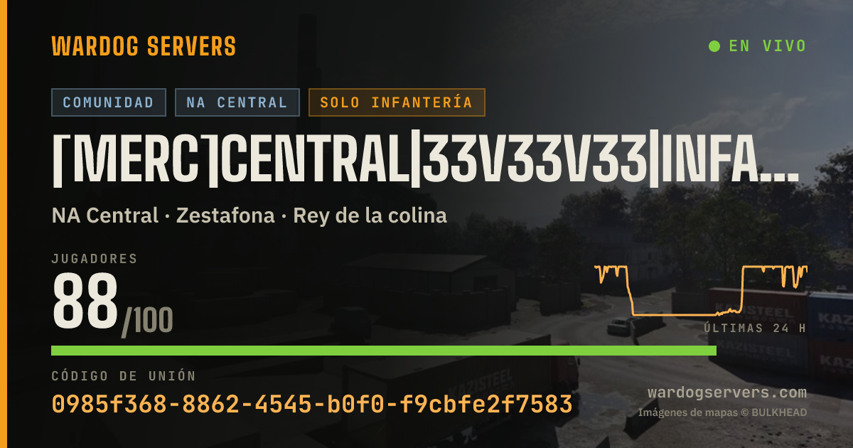 Banner de estado en vivo de [Merc]Central|33v33v33|InfantryOnly|Discord.gg/m3rc