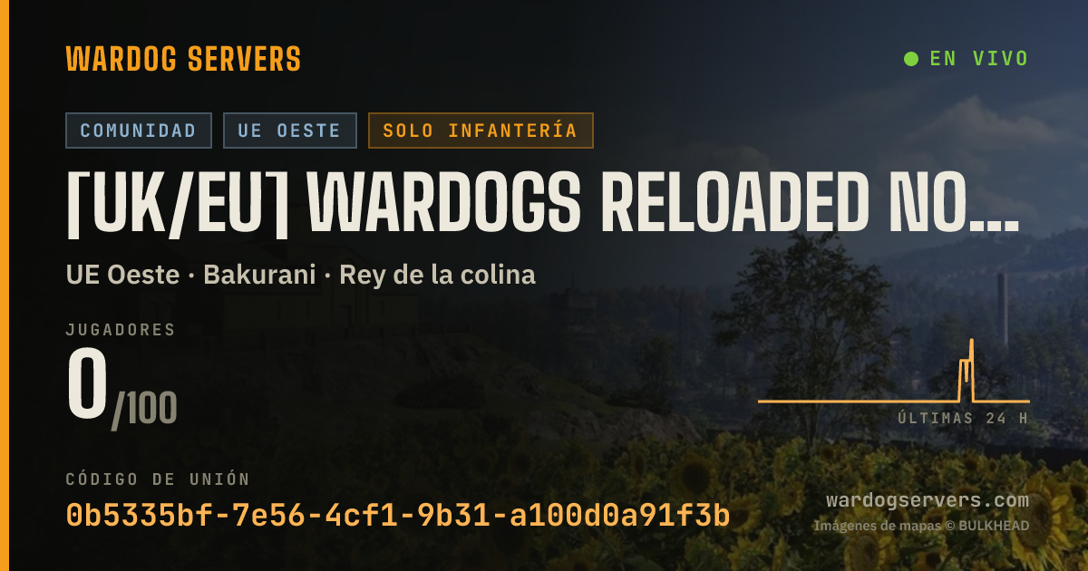 Banner de estado en vivo de [UK/EU] Wardogs Reloaded No GL/Humvee MiniGun