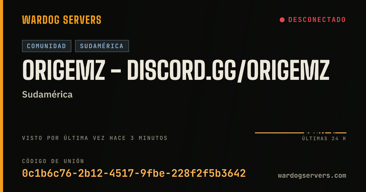 Banner de estado en vivo de OrigemZ - discord.gg/origemz