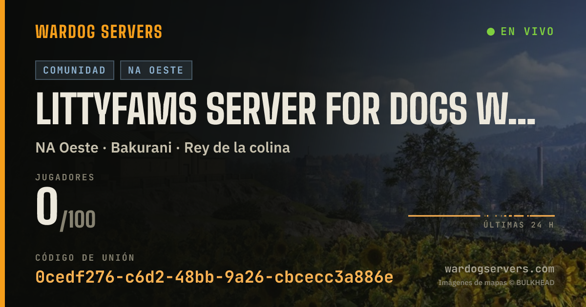 Banner de estado en vivo de LittyFams Server for Dogs Who Cant War Good [ US WEST,LVL45MAX ]