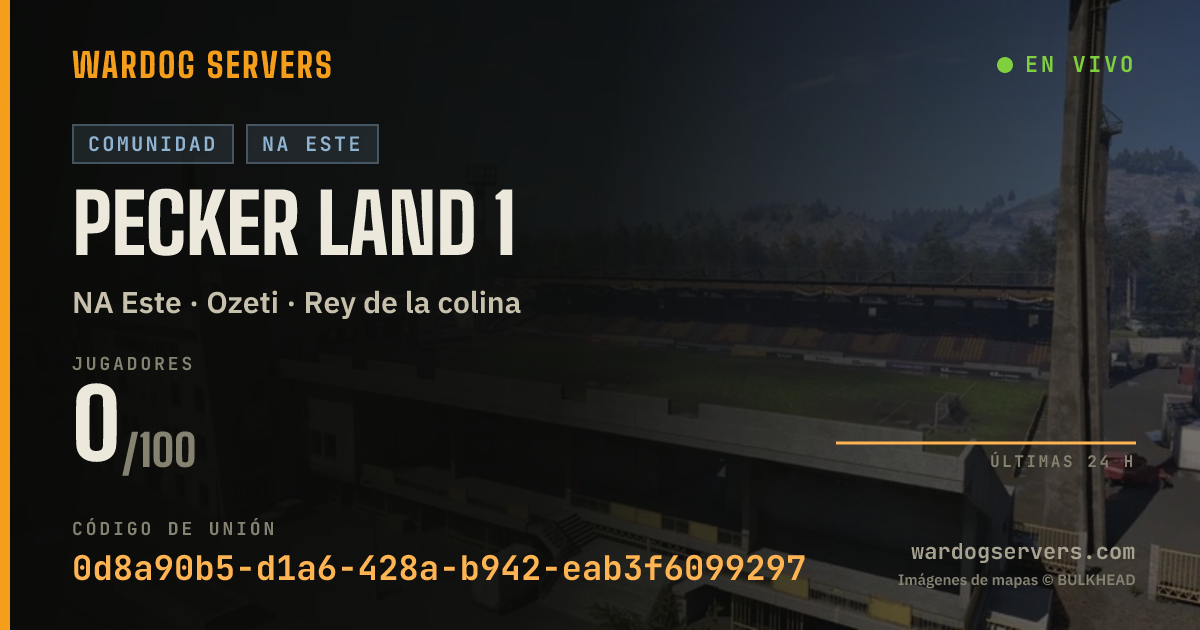 Banner de estado en vivo de PECKER LAND 1