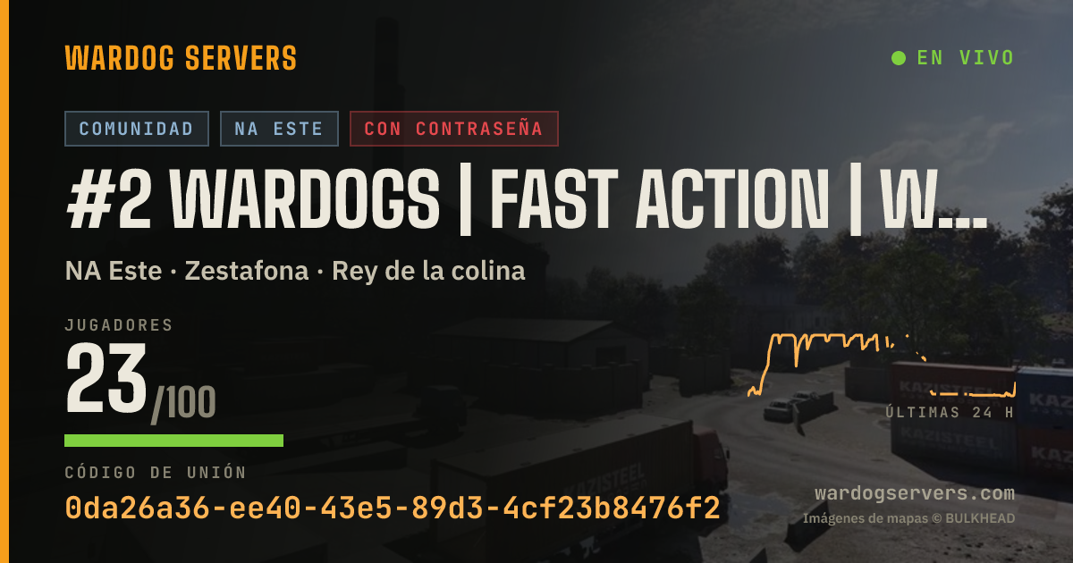 Banner de estado en vivo de #2 Wardogs | Competitive | Discord Required
