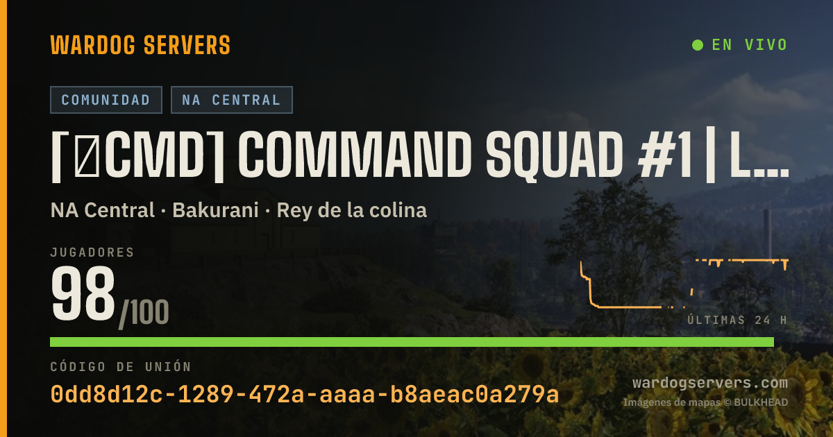 Banner de estado en vivo de [★CMD] Command Squad #1 | LOW LEVELS | commandsquad.net