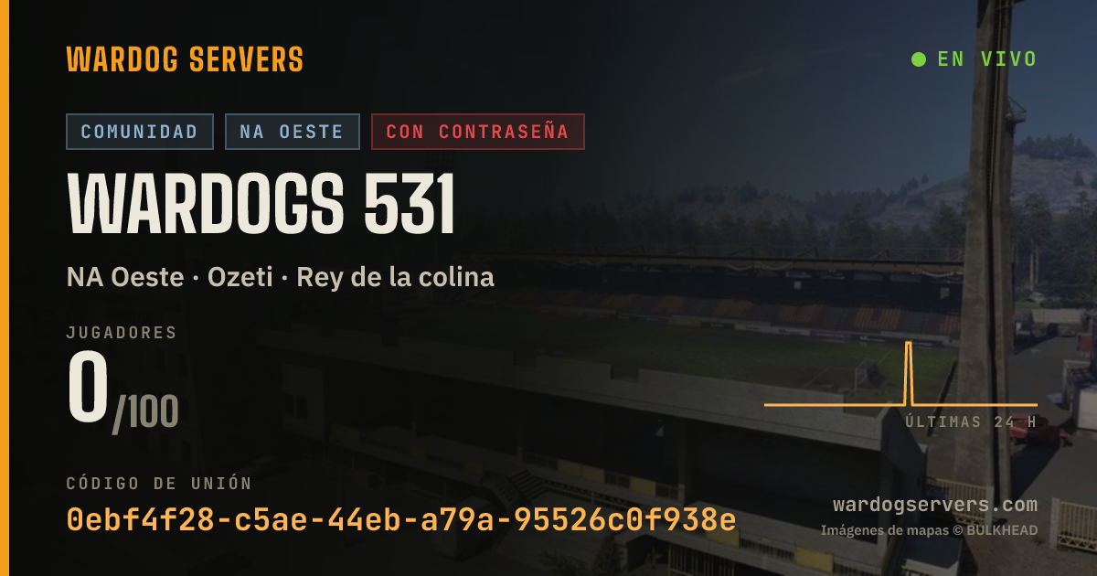 Banner de estado en vivo de WARDOGS 531