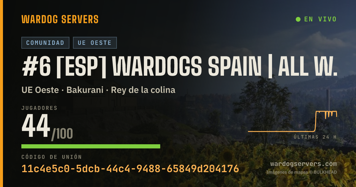 Banner de estado en vivo de #6 [ESP] WARDOGS SPAIN | All Welcome | Max Lvl 50 | wardogsspain