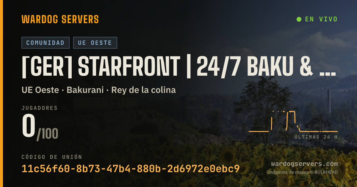 Banner de estado en vivo de [GER] StarFront | 24/7 Baku & Ozeti | +Rain Rota