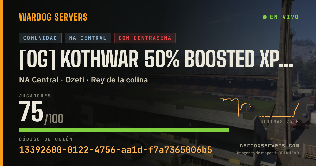 Banner de estado en vivo de [OG] kothwar 50% Boosted XP & Cash discord.gg/heventeran