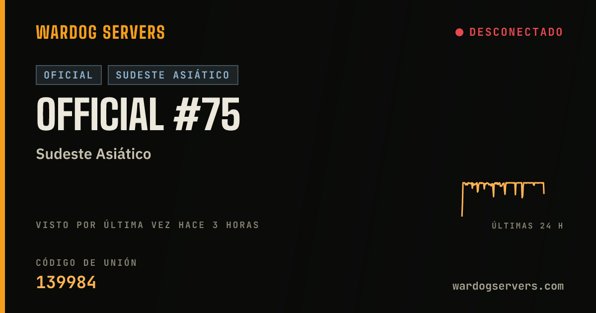 Banner de estado en vivo de Official #75