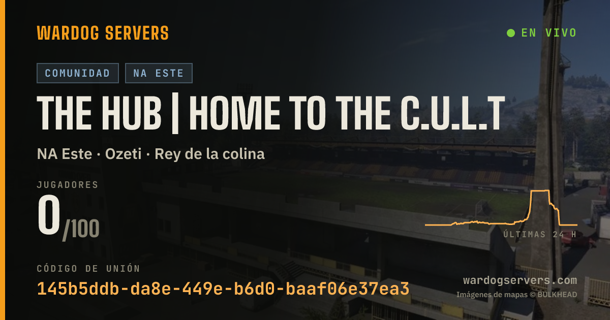 Banner de estado en vivo de The Hub | Home to the C.U.L.T