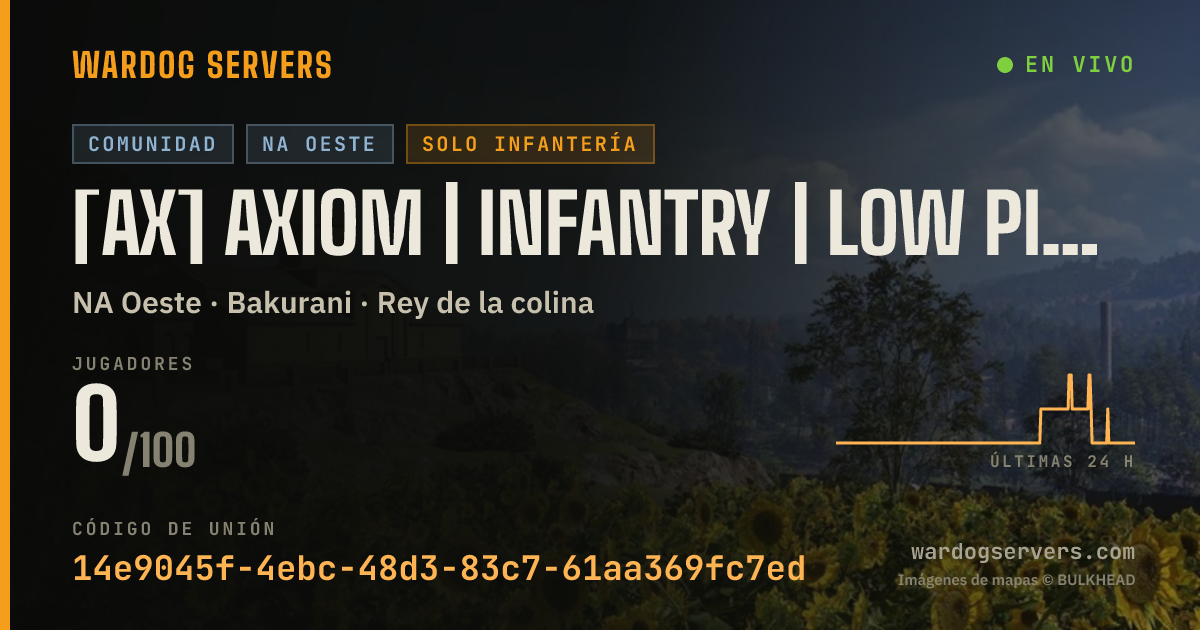 Banner de estado en vivo de [AX] AXIOM | INFANTRY | LOW PING <100ms | 0-0-0