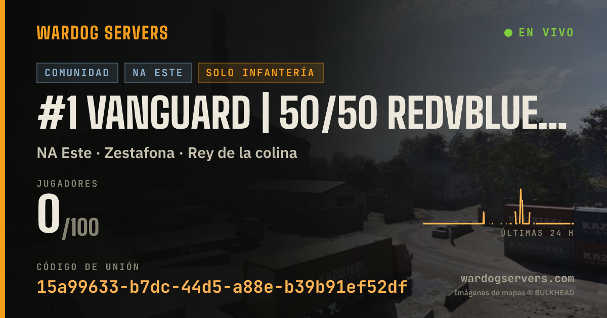 Banner de estado en vivo de #1 Vanguard | 50/50 RedvBlue | vng.one | SeedingRewards