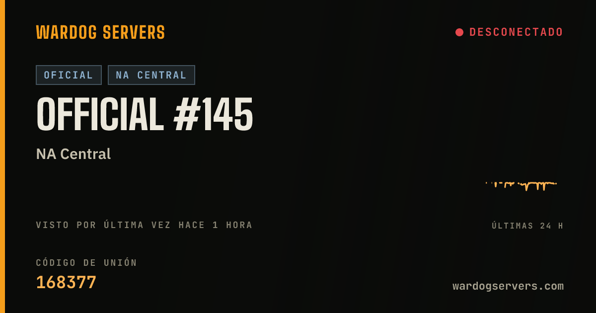Banner de estado en vivo de Official #145