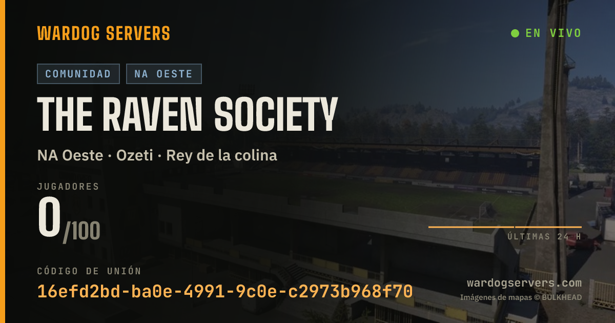 Banner de estado en vivo de The Raven Society