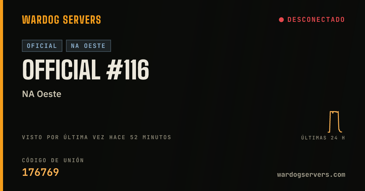Banner de estado en vivo de Official #116