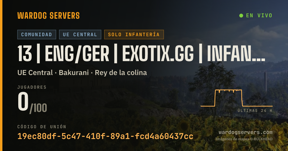Banner de estado en vivo de 13 | ENG/GER | EXOTIX.GG | INFANTRY | 00-00-00