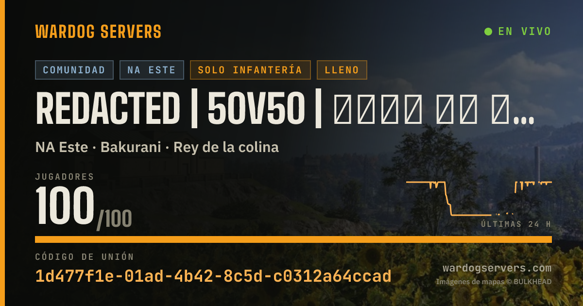Banner de estado en vivo de REDACTED | 50v50 | 🅹🅾🅸🅽 🅾🆁 🆈🅾🆄'🆁🅴 🅶🅰🆈