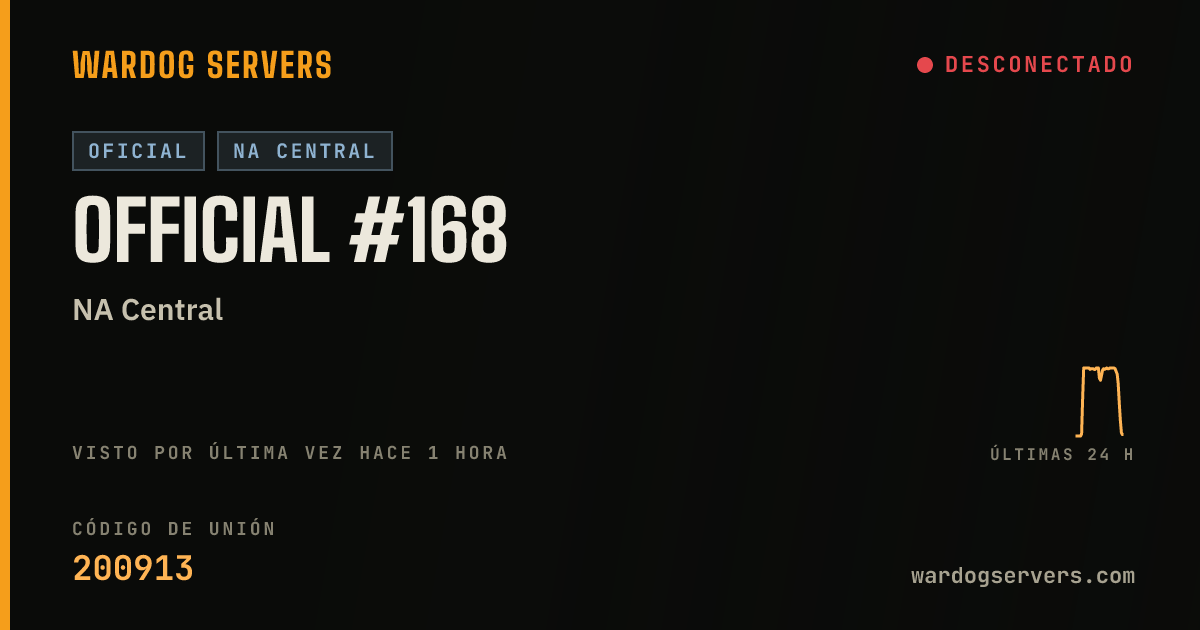 Banner de estado en vivo de Official #168