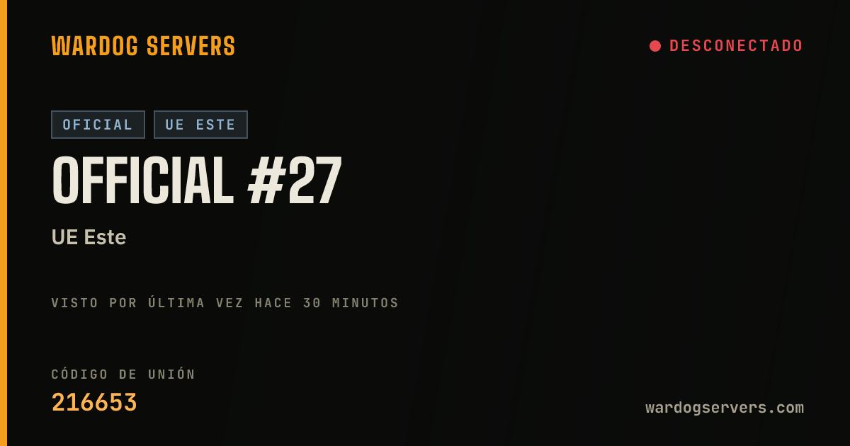 Banner de estado en vivo de Official #27