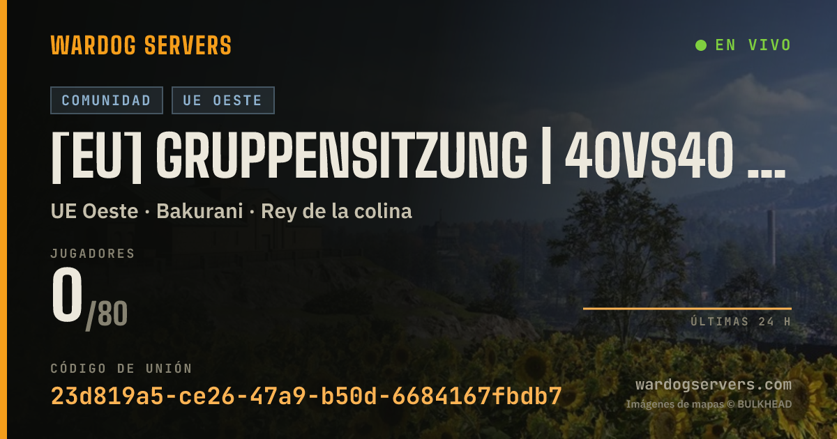 Banner de estado en vivo de [EU] Gruppensitzung | 40vs40 | Hardcore | dc/AZc3M6zSyR
