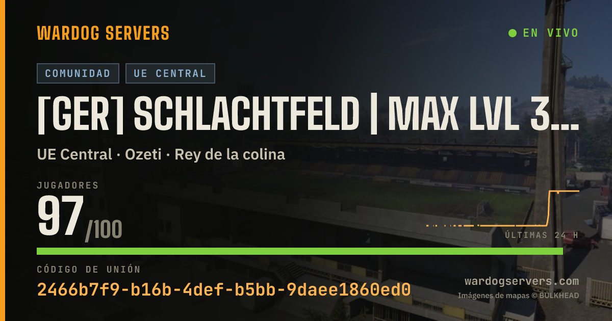 Banner de estado en vivo de [GER] SCHLACHTFELD | MAX LVL 30 | MAP ROTATION