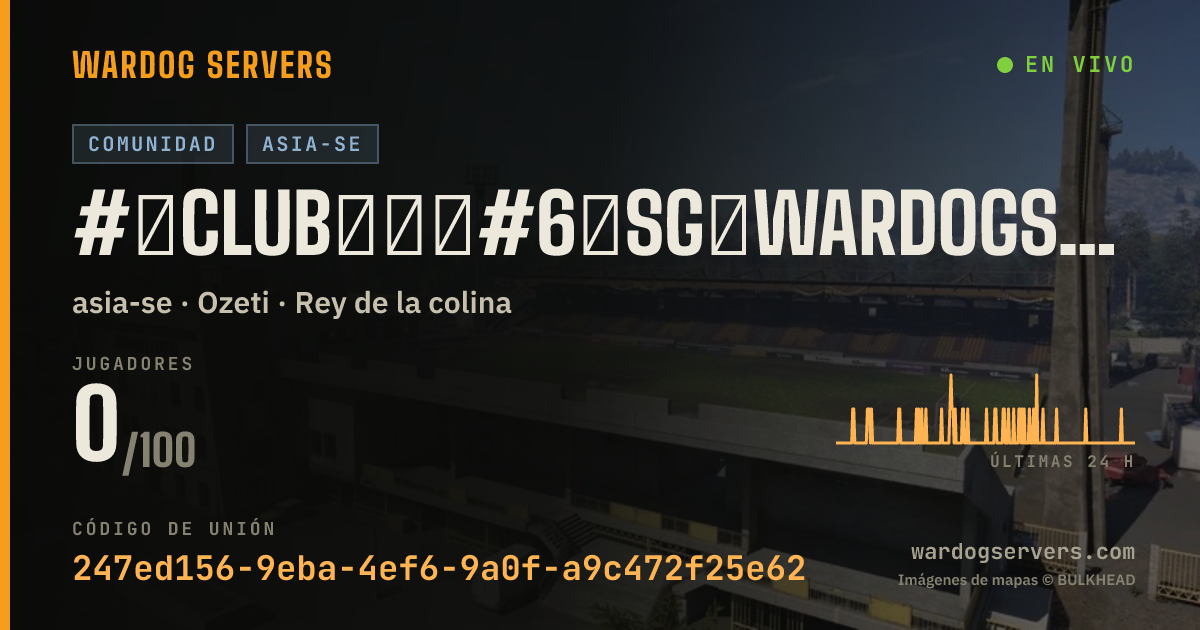 Banner de estado en vivo de #【Club社区】#6【SG】WardogsClub.CN|新手|Oopz:008116|QQ群1102650986