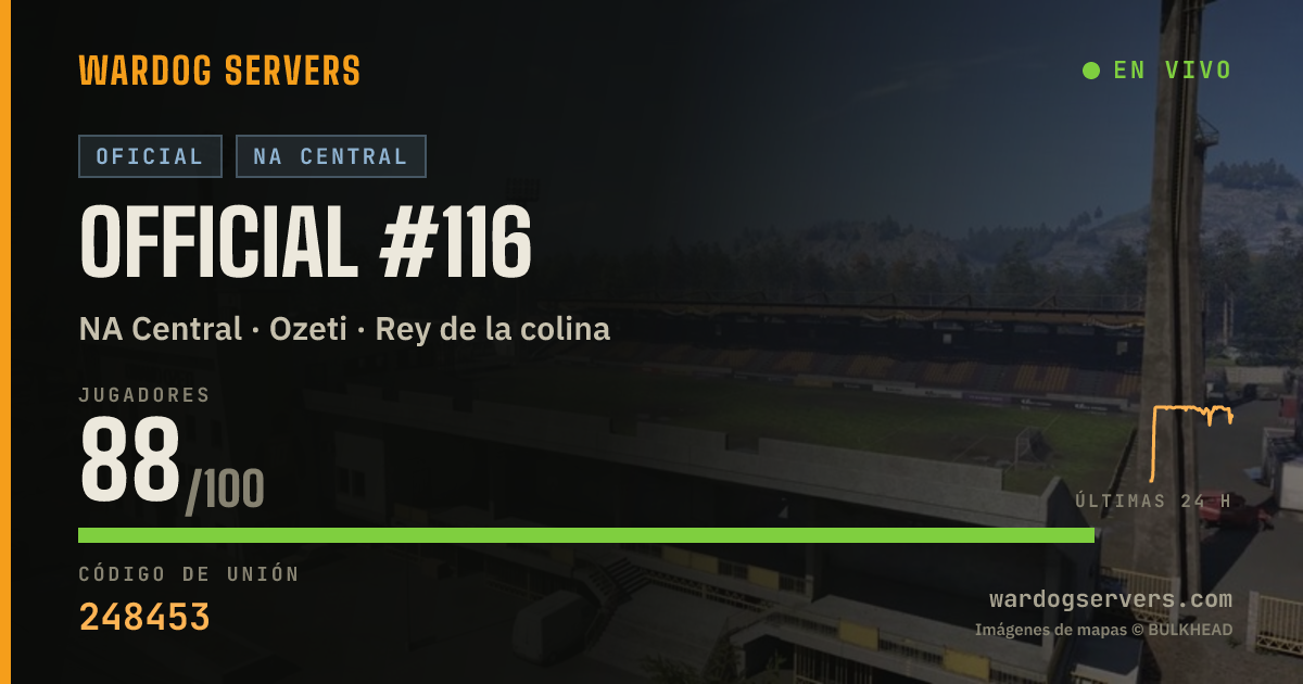 Banner de estado en vivo de Official #116
