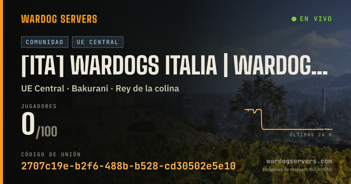 Banner de estado en vivo de [ITA] WARDOGS ITALIA | Wardogsitalia.it