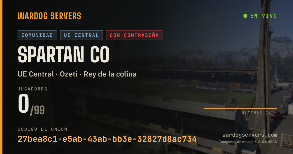 Banner de estado en vivo de Spartan Co