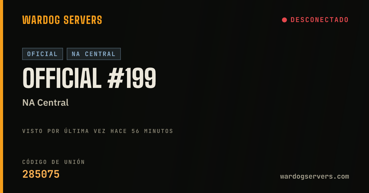 Banner de estado en vivo de Official #199