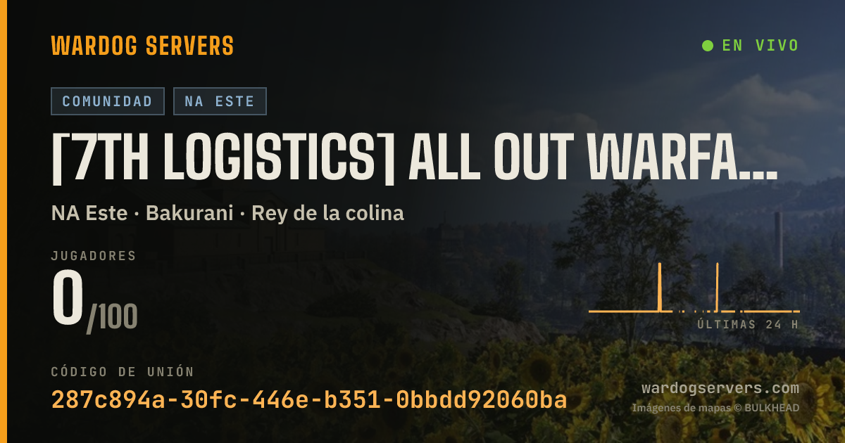 Banner de estado en vivo de [7th Logistics] All Out Warfare New Players Welcome