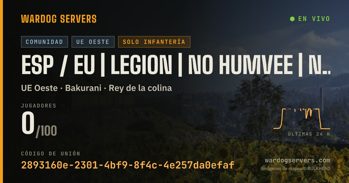 Banner de estado en vivo de ESP / EU | LEGION | NO HUMVEE | NO LANZAGRANADAS