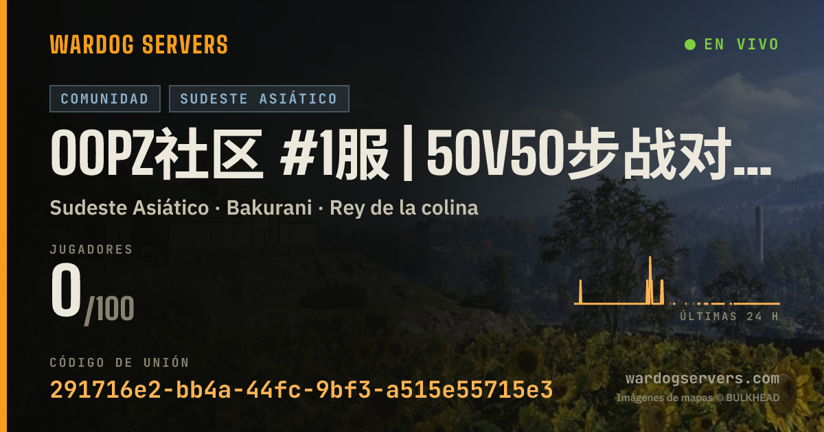 Banner de estado en vivo de 00PZ社区 #1服 | 50v50步战对抗 | 禁爆炸伤害载具 | Q群:935226363