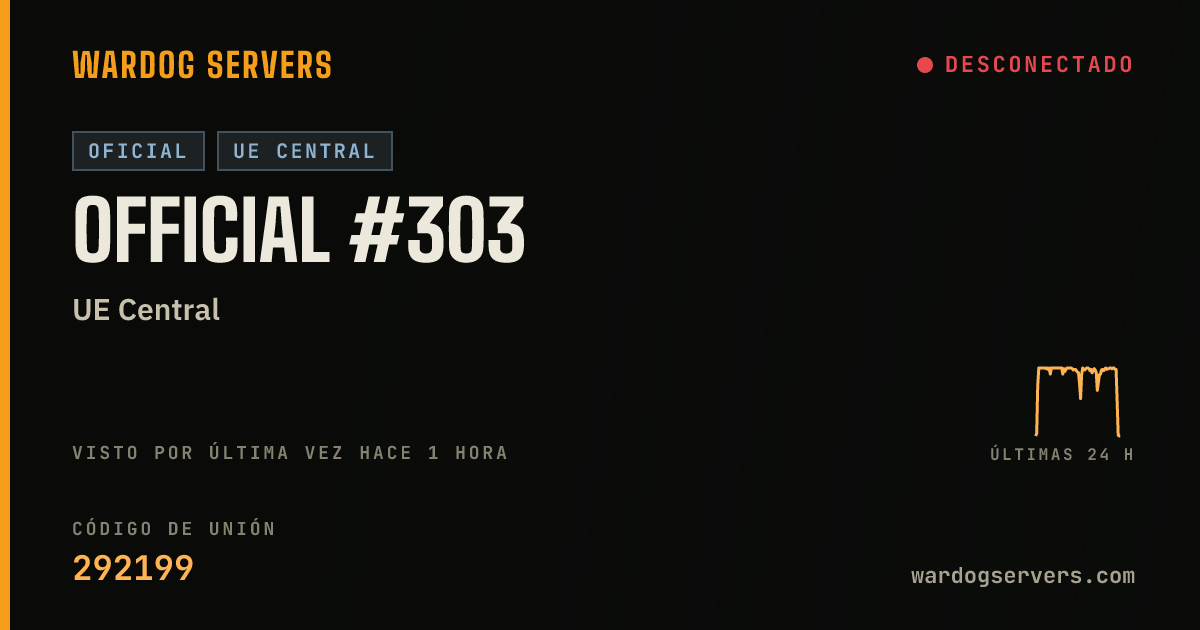 Banner de estado en vivo de Official #303